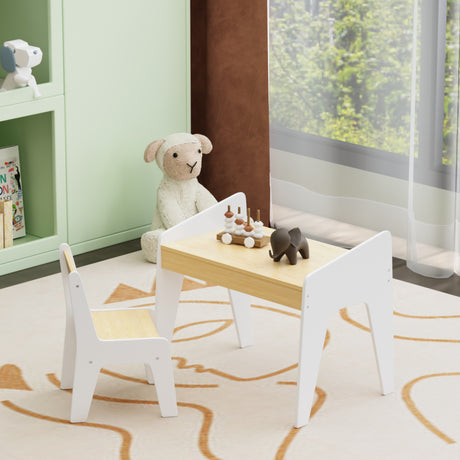 Wooden Children Study Table Set with Chairs | OROA Kids