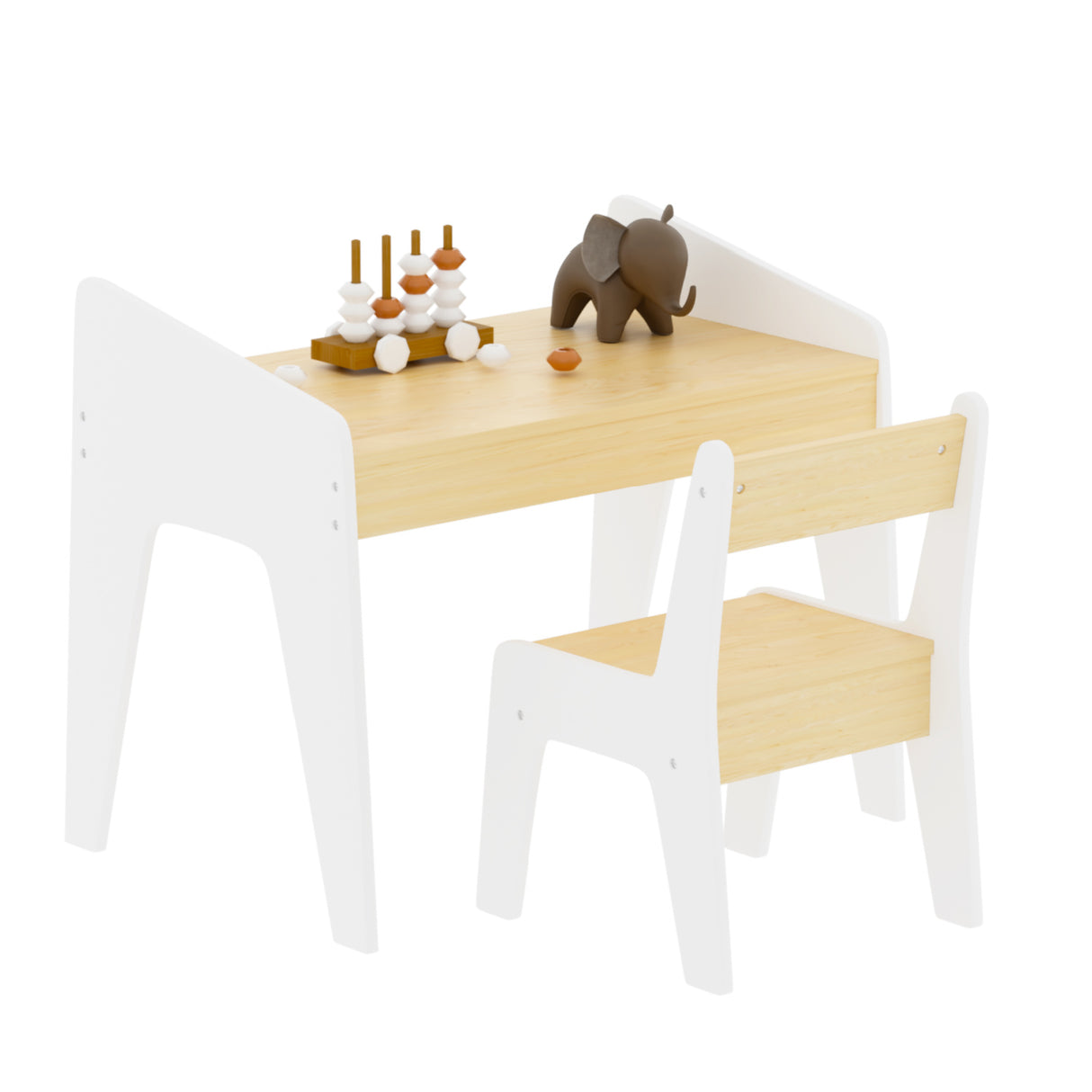 Wooden Children Study Table Set with Chairs | OROA Kids