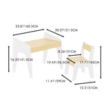 Wooden Children Study Table Set with Chairs | OROA Kids