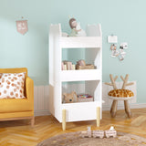 Bear-Shaped Kids Bookshelf with Chalkboard Side | OROA Kids