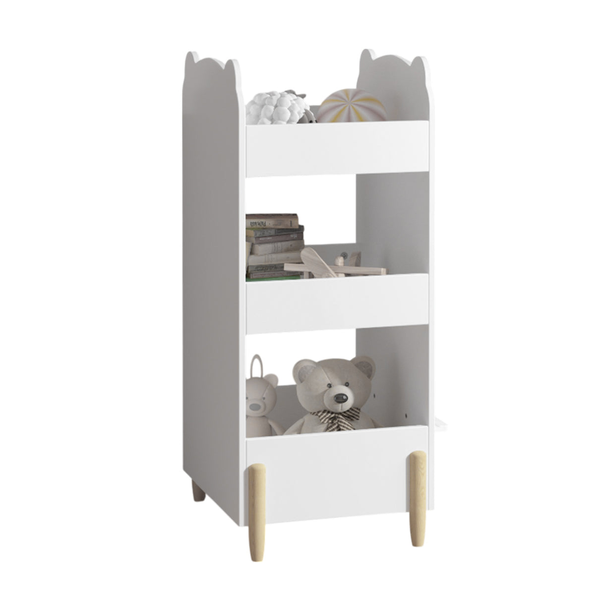 Bear-Shaped Kids Bookshelf with Chalkboard Side | OROA Kids