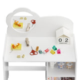 Kids White Vanity Table with Mirror and Chair | OROA Kids