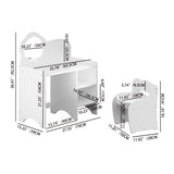 Kids White Vanity Table with Mirror and Chair | OROA Kids