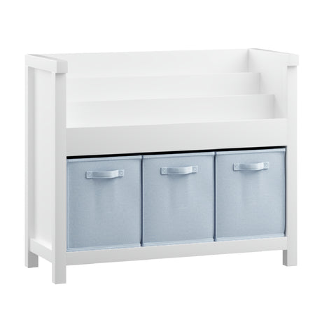 White Wooden Toddler Bookcase for Playroom | OROA Kids