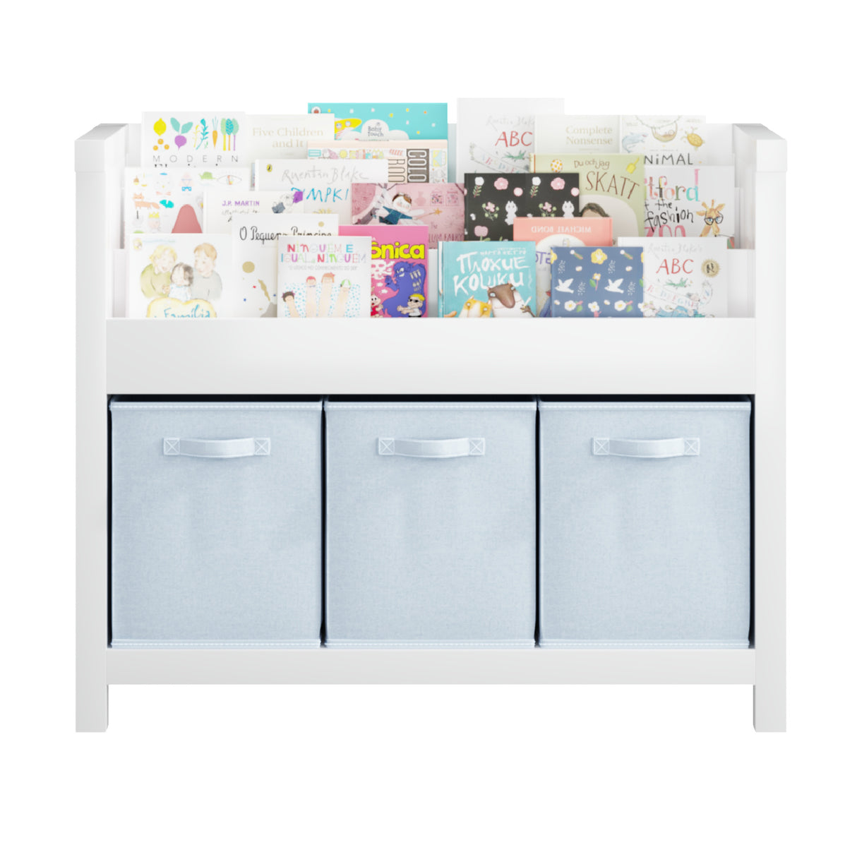 White Wooden Toddler Bookcase for Playroom | OROA Kids
