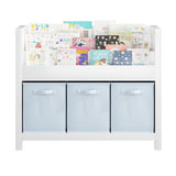 White Wooden Toddler Bookcase for Playroom | OROA Kids