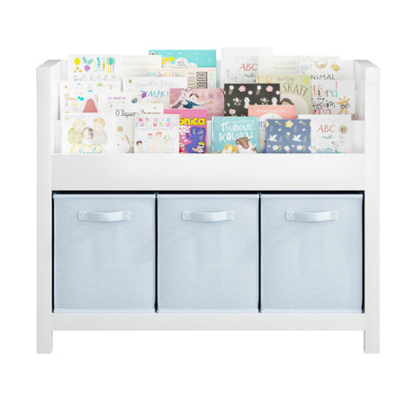 White Wooden Toddler Bookcase for Playroom | OROA Kids