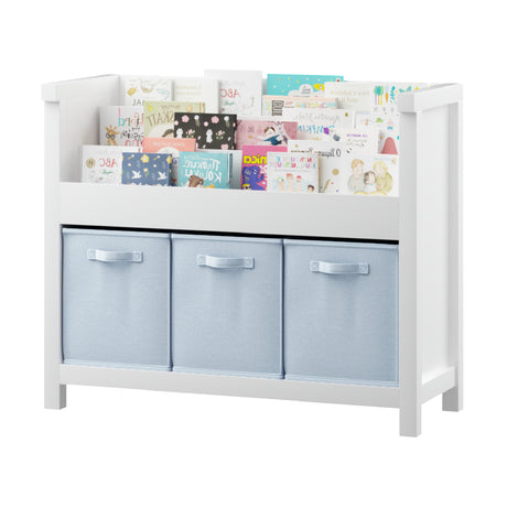 White Wooden Toddler Bookcase for Playroom | OROA Kids