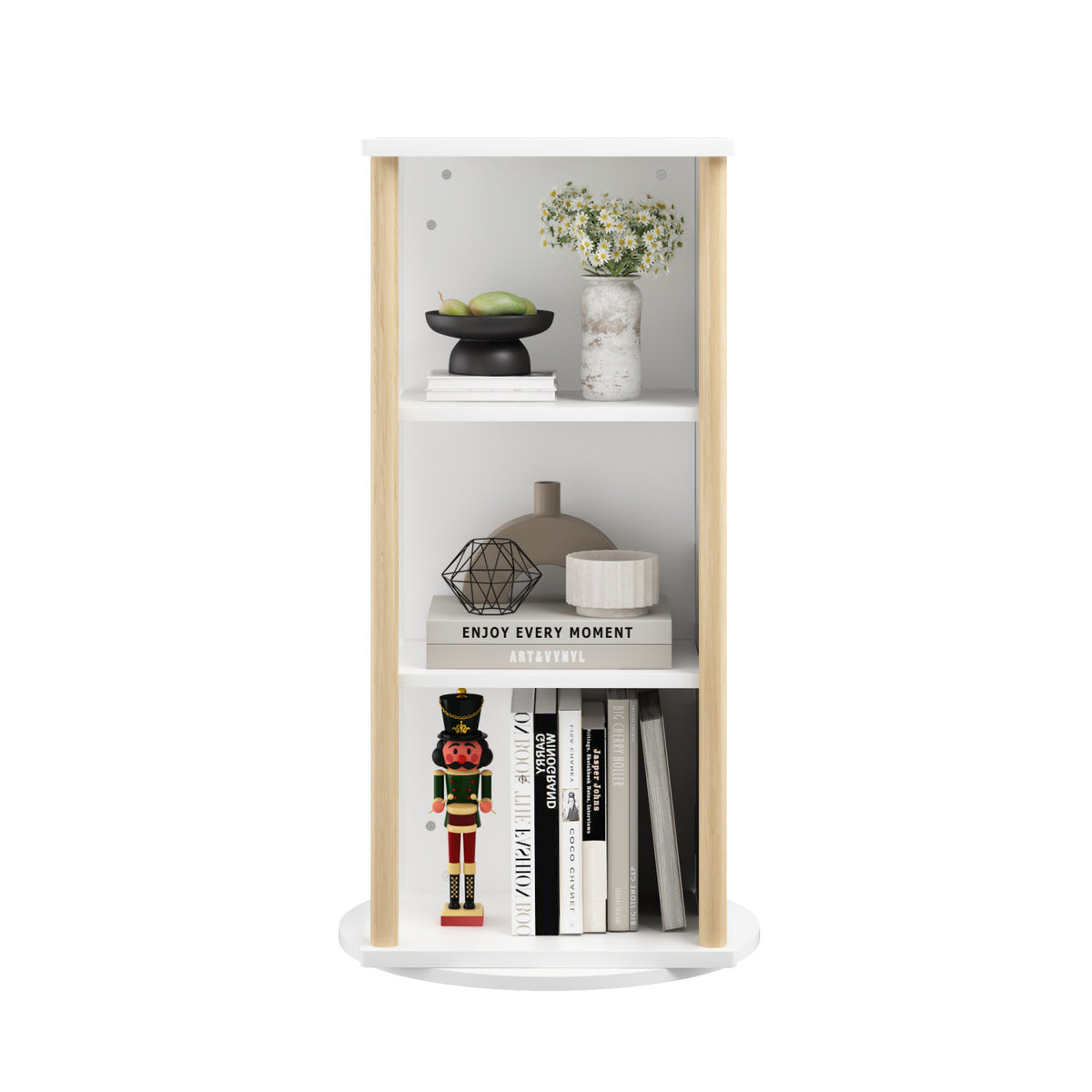 3-Tier Wood Rotating Kids Bookshelf with Chalkboard | OROA Kids