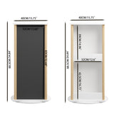 3-Tier Wood Rotating Kids Bookshelf with Chalkboard | OROA Kids
