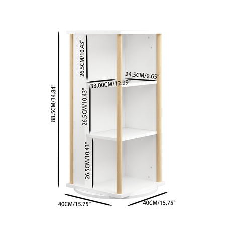 3-Tier Wood Rotating Kids Bookshelf with Chalkboard | OROA Kids