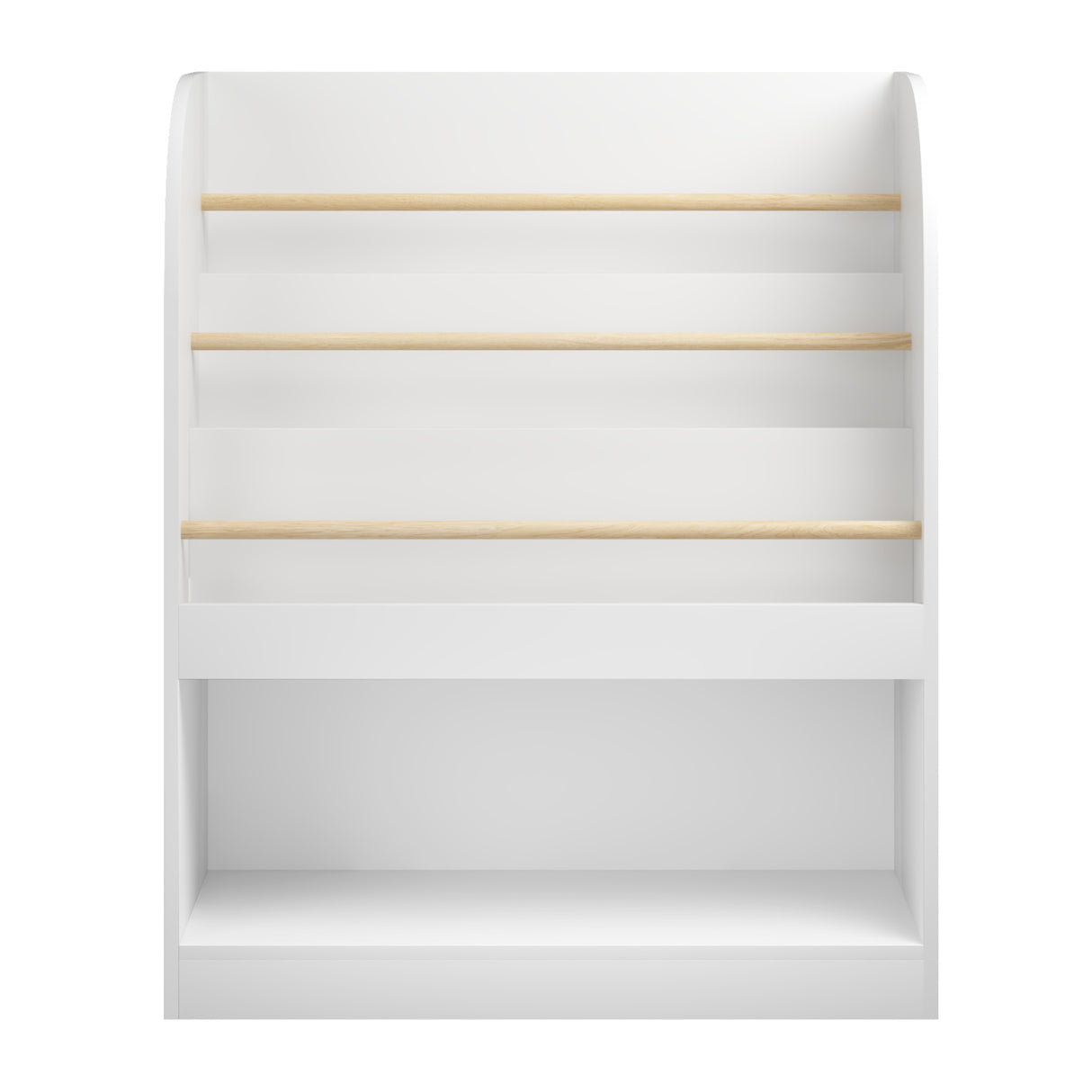 White Front-Facing Kids Bookshelf Storage | OROA Kids