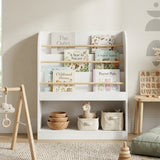 White Front-Facing Kids Bookshelf Storage | OROA Kids