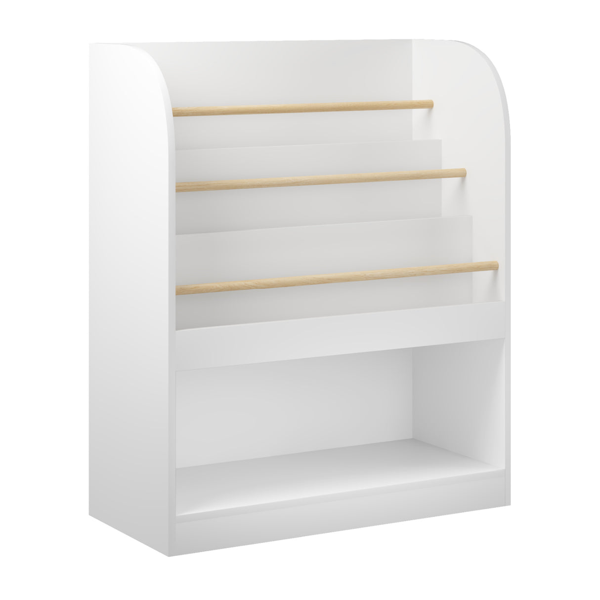 White Front-Facing Kids Bookshelf Storage | OROA Kids