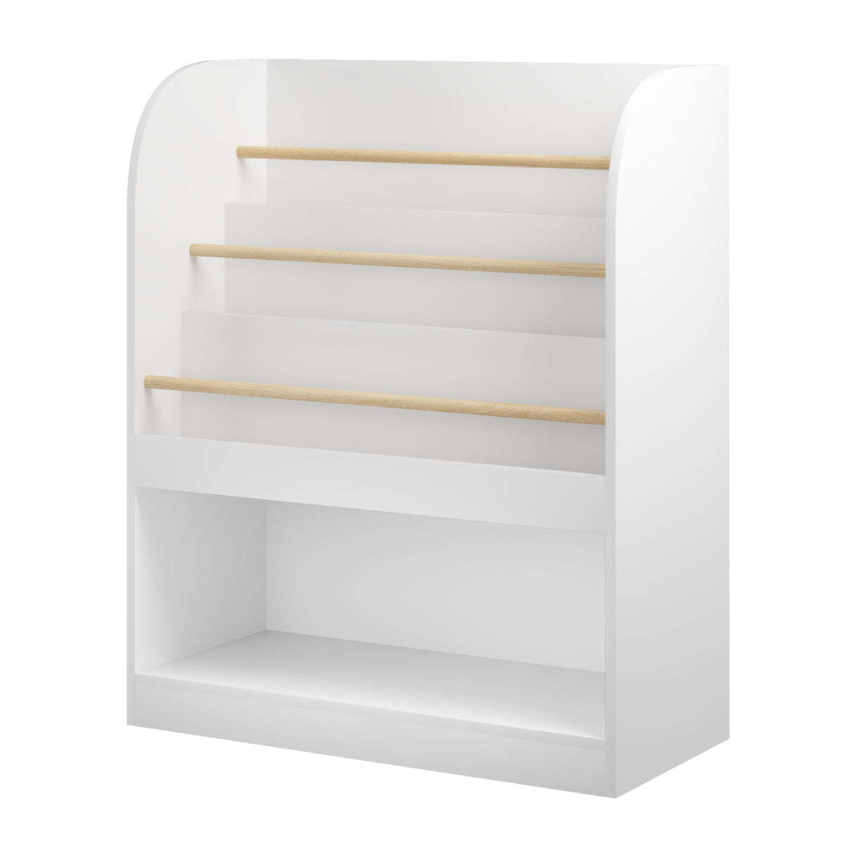 White Front-Facing Kids Bookshelf Storage | OROA Kids