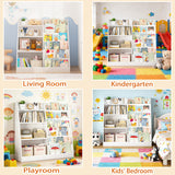 4-Tier Wooden Kids Bookshelf and Toy Storage | OROA Kids