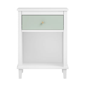 Modern European furniture - Wooden Nightstand with Drawer and Shelf - www.oroa.com