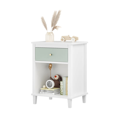 Wooden Nightstand with Drawer and Shelf - OROA Kids - view 5