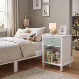 Wooden Nightstand with Drawer and Shelf - OROA Kids - view 2
