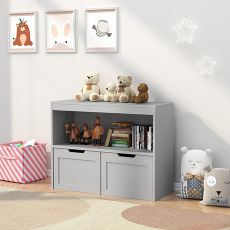 Gray Book and Toy Storage Cabinet Organizer | OROA Kids