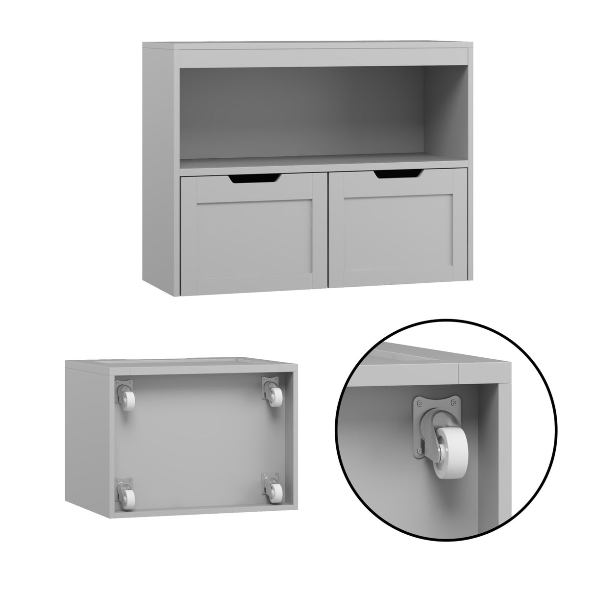 Gray Book and Toy Storage Cabinet Organizer | OROA Kids