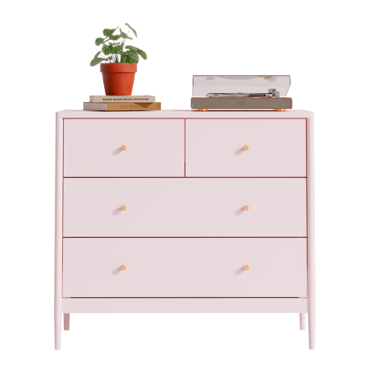 Pink 4-Drawer Kids Dresser | OROA Kids
