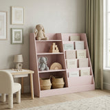 Pink 4-Tier Kids Bookshelf Toy Storage Organizer | OROA Kids