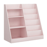 Pink 4-Tier Kids Bookshelf Toy Storage Organizer | OROA Kids