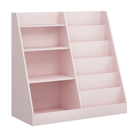 Pink 4-Tier Kids Bookshelf Toy Storage Organizer | OROA Kids