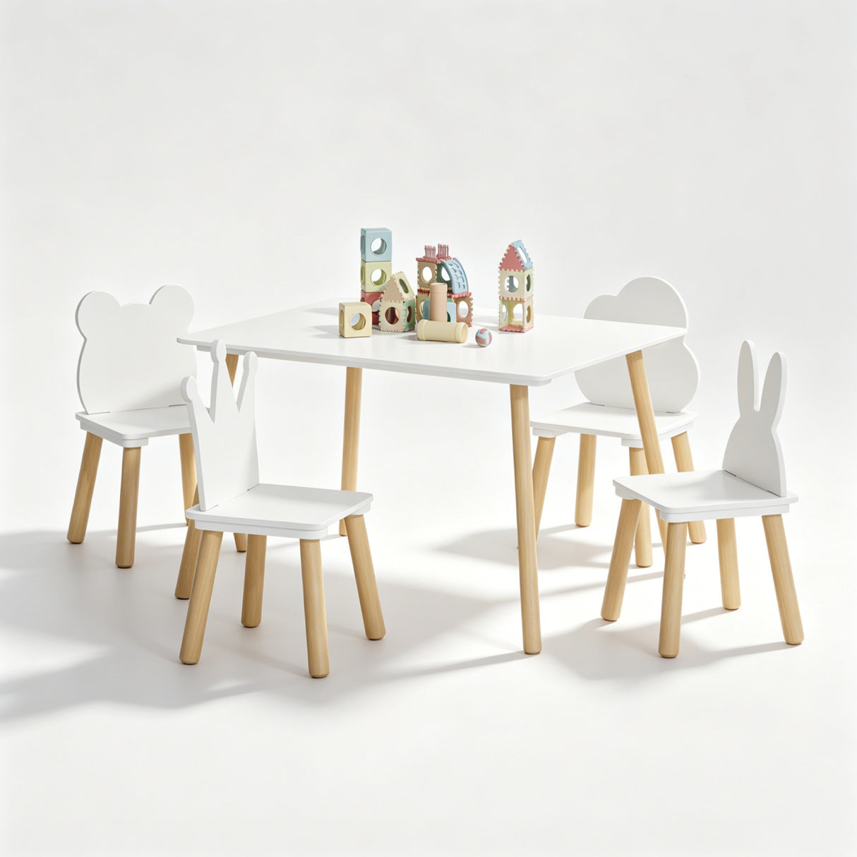 5 Pieces Toddler Table and Chair Set | OROA Kids