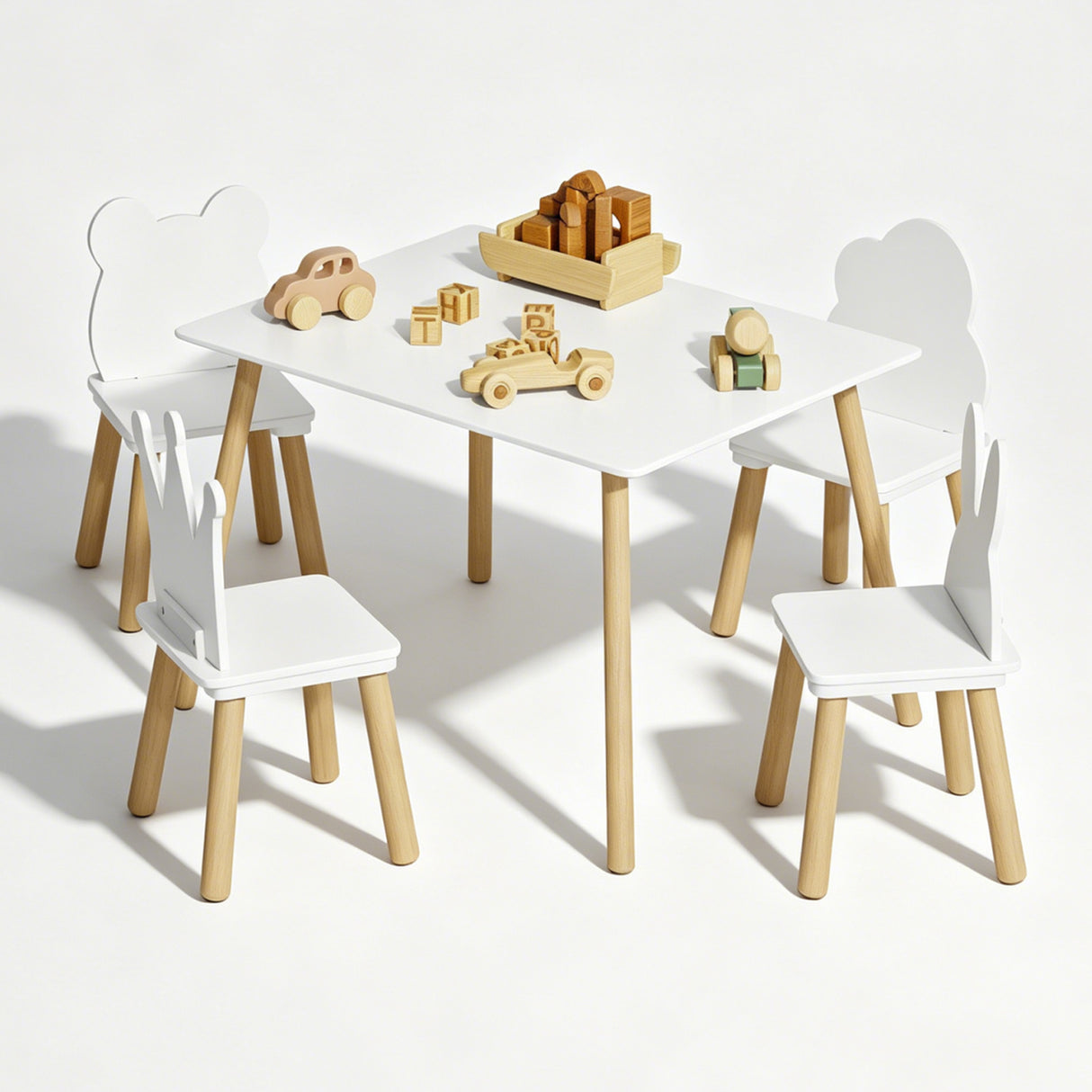 5 Pieces Toddler Table and Chair Set | OROA Kids