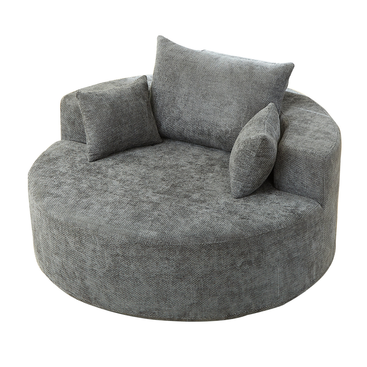 Gray Chenille Sponge Single Sofa | OROA