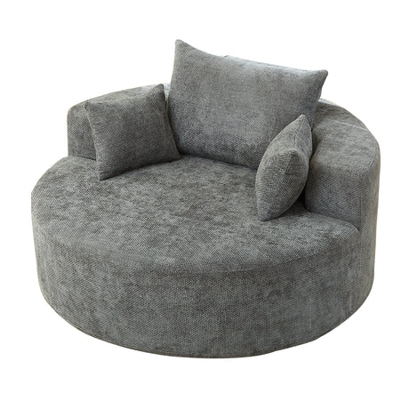 Gray Chenille Sponge Single Sofa | OROA