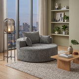 Gray Chenille Sponge Single Sofa | OROA