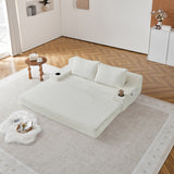 Corduroy White Sofa Bed | OROA