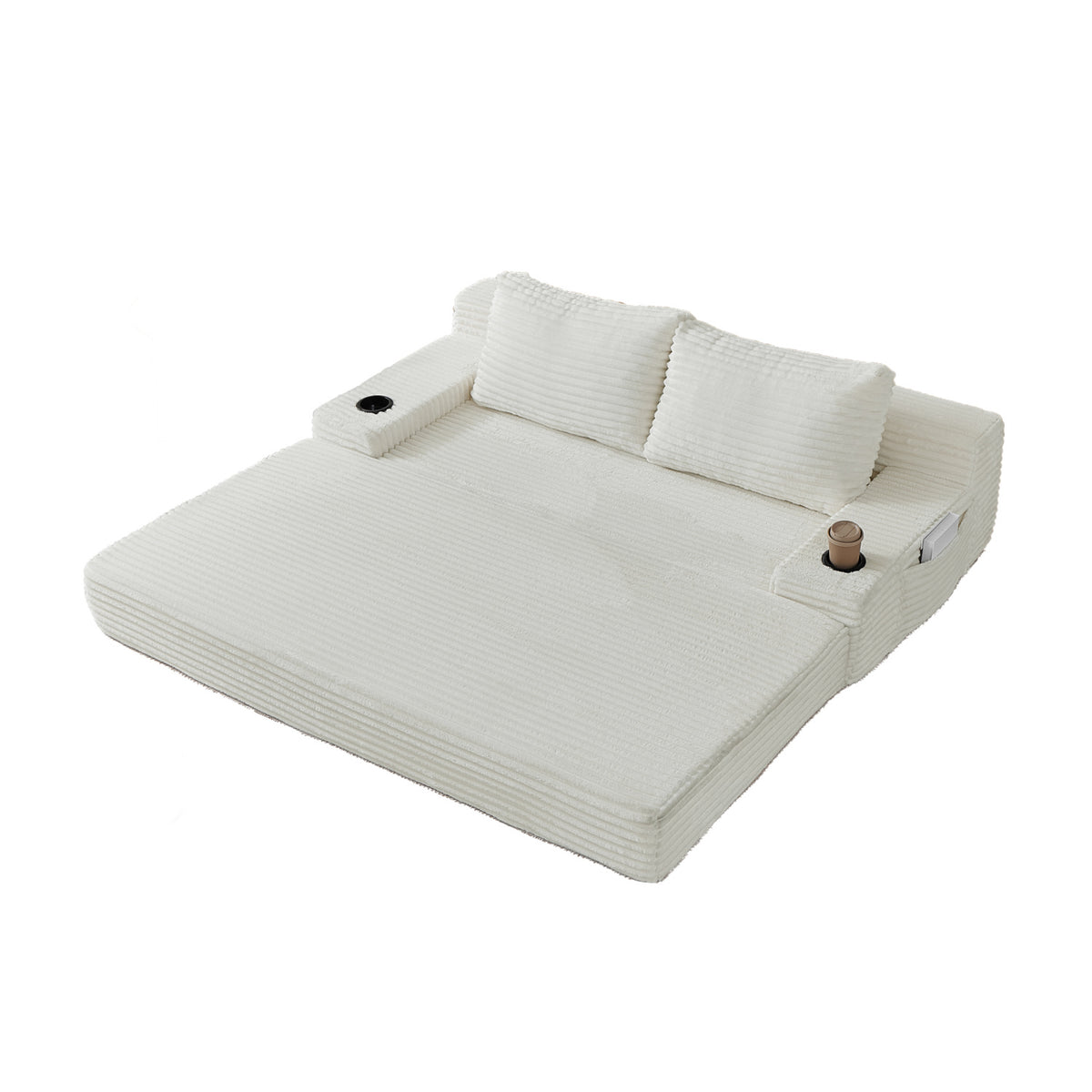 Corduroy White Sofa Bed | OROA
