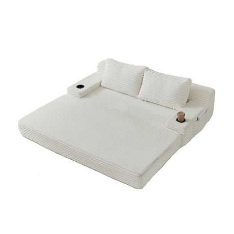 Corduroy White Sofa Bed | OROA