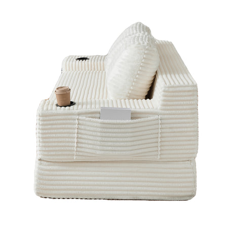 Corduroy White Sofa Bed | OROA