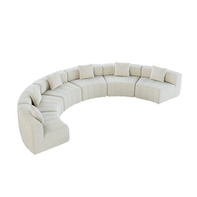 Modern European furniture - Curved Symmetrical Modular Sectional Sofa - www.oroa.com