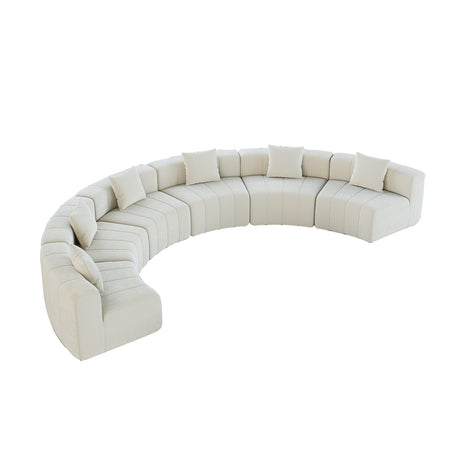 Modern European furniture - Curved Symmetrical Modular Sectional Sofa - www.oroa.com