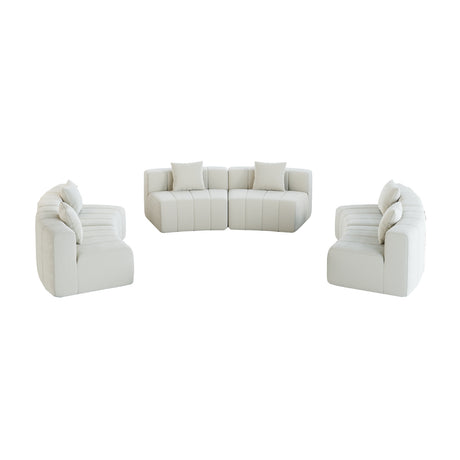 Modern European furniture - Curved Symmetrical Modular Sectional Sofa - www.oroa.com