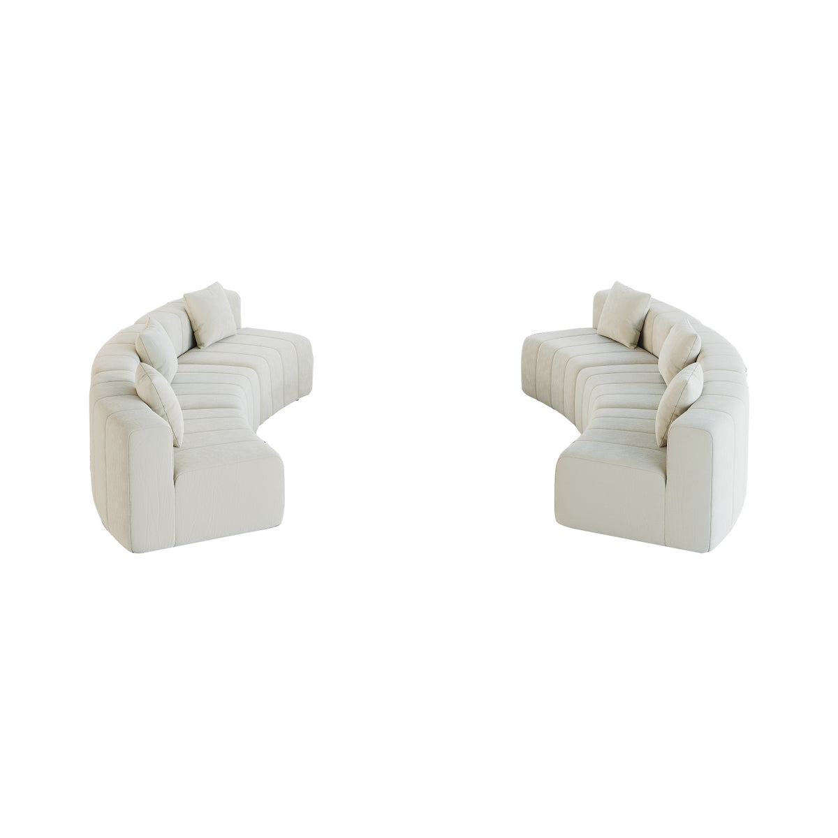 Modern European furniture - Curved Symmetrical Modular Sectional Sofa - www.oroa.com