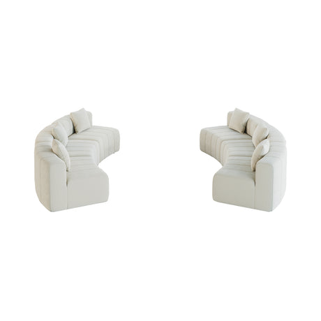 Modern European furniture - Curved Symmetrical Modular Sectional Sofa - www.oroa.com