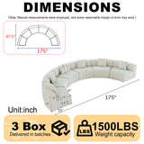 Modern European furniture - Curved Symmetrical Modular Sectional Sofa - www.oroa.com