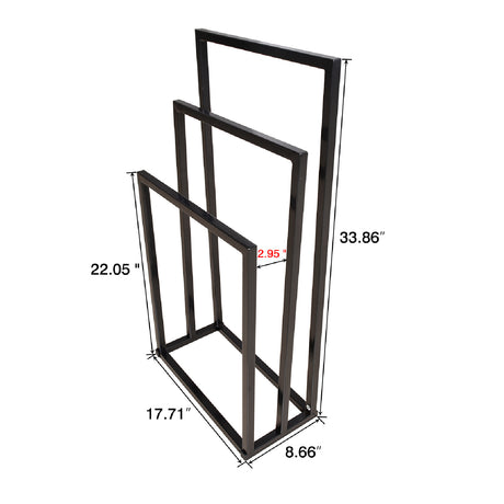 Black Freestanding Towel Rack | OROA - www.oroa.com