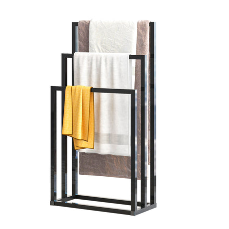 Black Freestanding Towel Rack | OROA - www.oroa.com