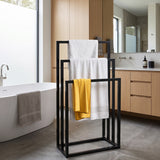 Black Freestanding Towel Rack | OROA - www.oroa.com