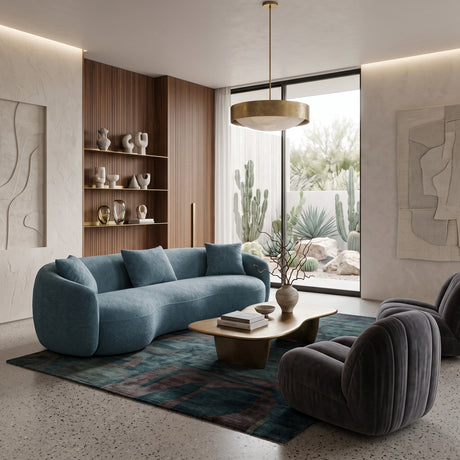 Mid Century Modern Curved Sofa | OROA