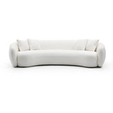 White 5-Seater Boucle Sectional Sofa | OROA