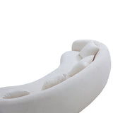 White 5-Seater Boucle Sectional Sofa | OROA